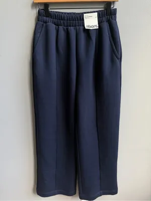 Old Navy Sport Bounce Fleece Wide Leg Pants Navy Blue Size XS NWT thumbnail 2