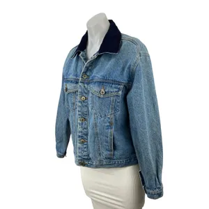 Brandy Melville J Galt Women's Blue Long Sleeve Button Up Denim Jean Jacket Sz S thumbnail 2