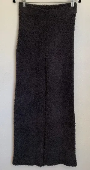 NWT Aerie Cozy Sherpa Fleece‎ Flare Leg Pants in Dark Gray thumbnail 1