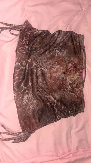 animal print edikted mesh skirt thumbnail 1
