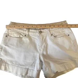 Y2K Old‎ Navy White Denim Shorts Mid Rise Stretch Cotton 4 Summer Beach Casual thumbnail 6