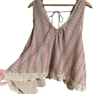 Free People Boho Trapeze Lace Top Size Large thumbnail 5