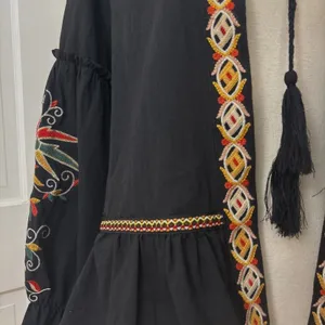 Stevie Hender Heavily Embroidered Open Shirt‎ Shacket S Boho Peasant Festival thumbnail 4