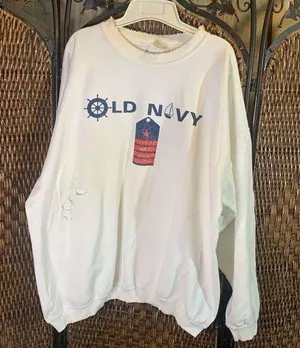 Vintage Old Navy Destroyed Sweatshirt Size XL thumbnail 1