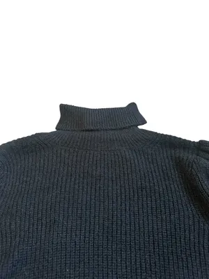 J.Crew Puff Sleeve Alpaca Merino Wool Turtleneck Sweater Black Fall Capsule thumbnail 4