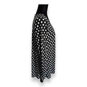 PopYoung Womens Top Sz L Black White V-Neck Long Sleeve Soft Knit NEW‎ thumbnail 3