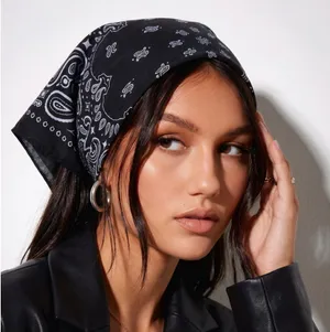 Paisley Black Bandana with “RILEY” on it thumbnail 2