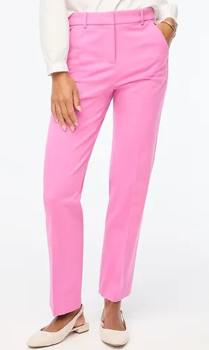 J Crew Factory | NWT | Kallie straight-leg pant | Vivid Fuchsia Pink | Sz 0T thumbnail 1
