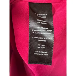Alice‎ + Olivia Silk Top Raspberry Pink Sleeveless Lace Trim Size 8 Zip Back thumbnail 3