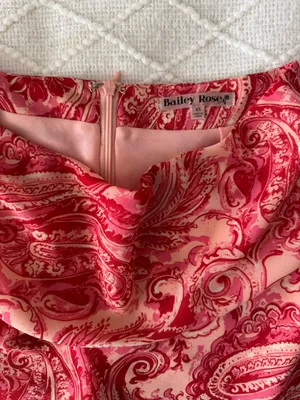 Paisley Mini Skirt Red Size XS thumbnail 2