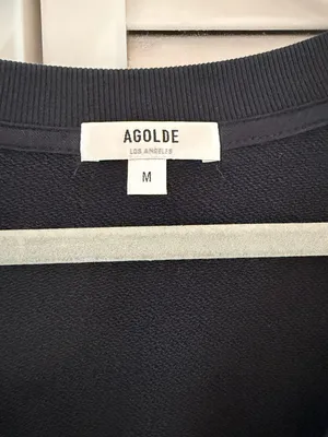 Agolde Black V Neck Sweatshirt thumbnail 2