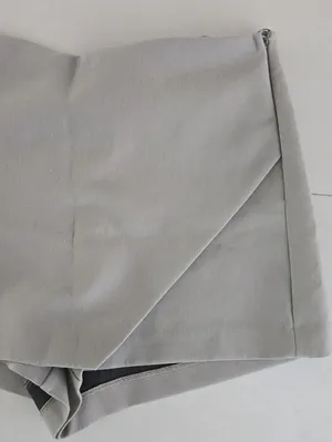 New Zara Gray Asymmetric Wrap Mini Skort Size XXL thumbnail 4