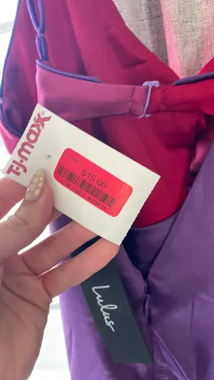 Lulu’s Pink Red And Purple Midi Dress thumbnail 6