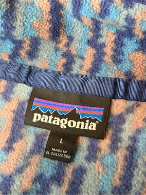 Patagonia quarter zip micro D snap-t pullover hiking winter long sleeve sz large thumbnail 4