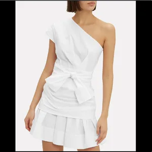 DEREK LAM 10 CROSBY Tie Front Poplin dress thumbnail 2