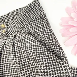 Free People Josie Houndstooth Wide Leg Pants Trousers Black White High Rise Boho thumbnail 9