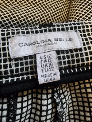 Carolina Belle Women's Black and White Checkered Dress Pants Size 12 thumbnail 5