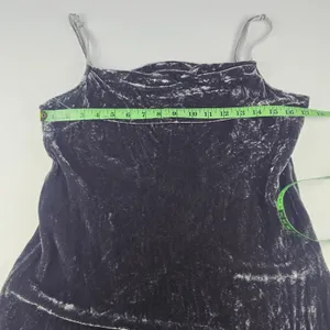 Bella Dahl Women's Gray Crushed Velvet Maxi Dress Cowl Neck Side Slits Small‎ thumbnail 7