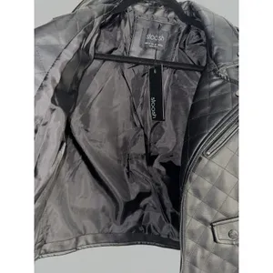 Stoosh Women Size M Faux Leather Moto Jacket Zippers Fitted Cropped Black Womens thumbnail 6