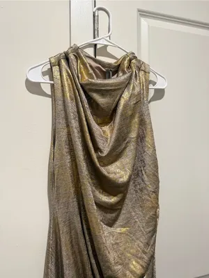Anthropologie The Maya Ruched Cowl-Neck Dress: Shine Edition thumbnail 5