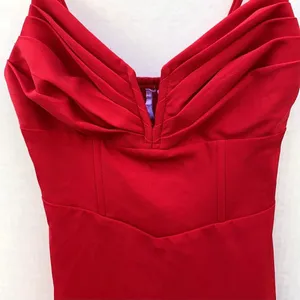 Princess Polly size 8 Red Zuri Plunge Pleated Bust Fitted Sheath Mini dress-DEFECT thumbnail 7