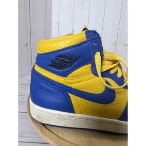 Nike Air Jordan Reverse Laney High Top Colorblock Sneakers Blue/Yellow Size 10.5 thumbnail 6