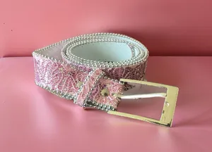 NWOT Pink Glitter Belt thumbnail 1