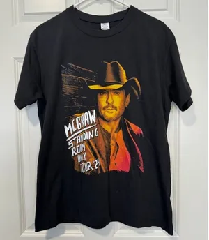 Tim McGraw Standing Room Only Tour 2024 Graphic Tee T-Shirt by Filo Adult Large thumbnail 1