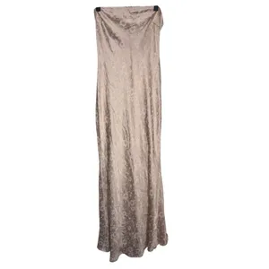 Princess‎ Polly Salvin Strapless Maxi Dress Champagne Floral Jacquard US 6 thumbnail 6