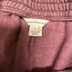 Aeropostale Maroon Mineral‎ Wash Sweat Shorts Soft M thumbnail 5