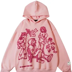 Cartoon Graphic Oversized Hoodie Size S – Y2K Streetwear Unisex Pullover thumbnail 1