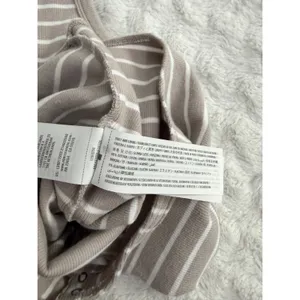 Abercrombie & Fitch Soft A&F Rib Tan Striped Sleeveless High Neck Bodysuit M thumbnail 5