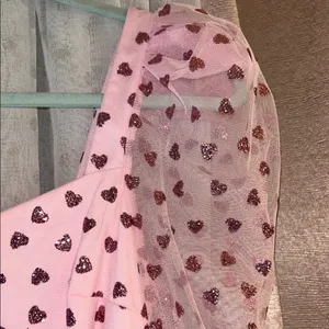 NWT Luxe Wave Size S Pink Heart Patterned Dress thumbnail 7