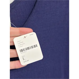 Free People NEW We The Free Tangerine Long Sleeve Peplum Flowy Boho Tee in Violet - Size L thumbnail 6