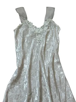 Vintage Pink Satin Slip Dress Lace Embroidery Fairy Feminine Coquette Romantic thumbnail 2