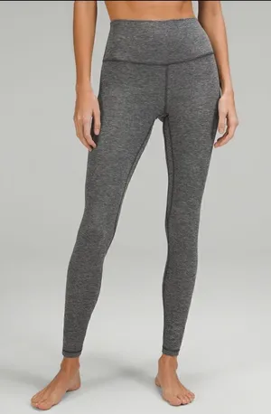 Lululemon‎ Wunder under high rise tight luxtreme 28" Heather Black Leggings 4 thumbnail 1