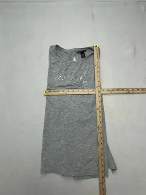 Victoria's Secret Angel Tank Top Womens Medium Gray Sleeveless Open Back Twisted thumbnail 8