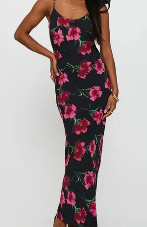 Princess Polly Multi Color Floral Emorie Maxi Dress thumbnail 1