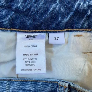 Vervet Blue Women's‎ Cotton Jeans 27X27" Distressed Raw Hem - Excellent thumbnail 11
