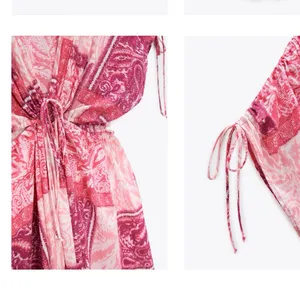 Zara Pink Paisley Patchwork Maxi Dress thumbnail 3
