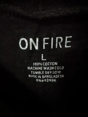 On Fire Black Motorcycle Distressed Graphic Tee L thumbnail 2