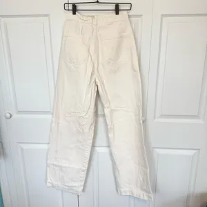 Like new ZARA White denim pants Sz 4 thumbnail 2