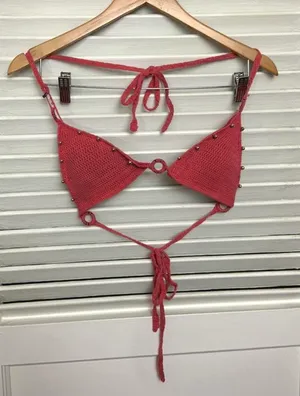 Pink Crochet Bikini Top thumbnail 7
