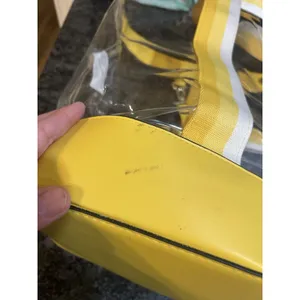 Large Yellow Trimmed Clear Bag Stadium Tote Game Day Beach Concert Sports Vacay thumbnail 8