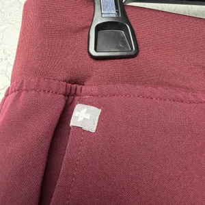 FIGS Zamora Jogger Scrub Pants XL Burgundy Wine High Waist Stretch Medical thumbnail 9