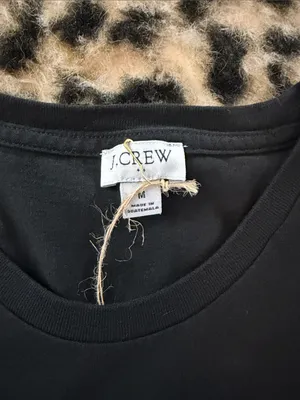 J Crew Black Short Sleeve T-Shirt Dress thumbnail 2