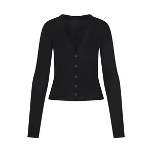 New Skims Featherweight Cashmere Cardigan Onyx Large New with tags thumbnail 2