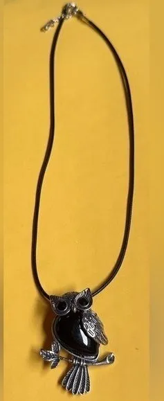 Men's Black Leather Necklace thumbnail 1