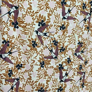 KARI TRAA Women Bird Print Long Sleeve Top | size small thumbnail 2