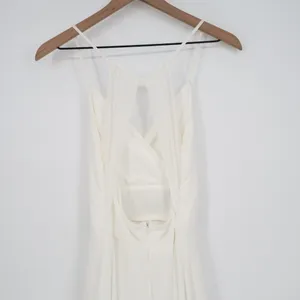 Lulus Romantic Inspiration Maxi Dress Womens M White Spaghetti Strap Faux-Wrap thumbnail 9